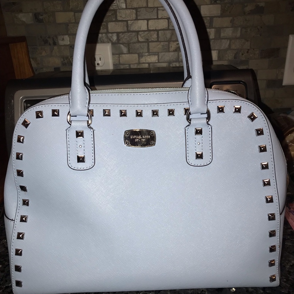 MICHAEL KORS Saffiano Studded Satchel